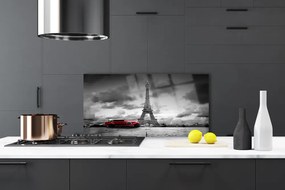 Pannello cucina paraschizzi Architettura della torre Eiffel 100x50 cm