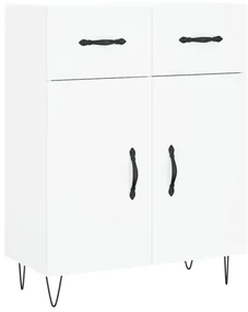 Credenza bianca 69,5x34x90 cm in legno multistrato