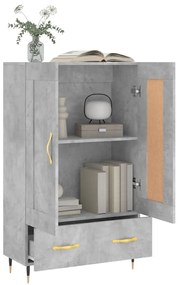 Credenza grigio cemento 69,5x31x115 cm in legno multistrato