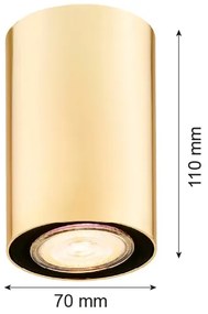 Argon 4759 - Plafoniera TYBER 1xGU10/5W/230V oro