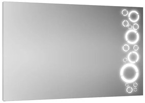 Specchio con illuminazione integrata bagno rettangolare Retroil L 120 x H 70 x P 2 cm grigio / argento