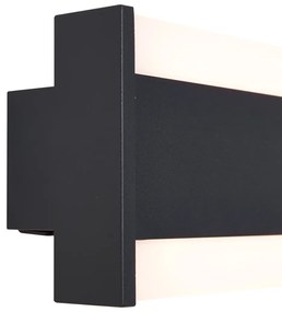 Lampada da parete moderna nera 30cm incl. LED CCT IP54 - Vanya