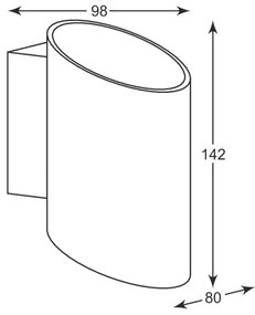 Zuma Line 50603-BK/GD-N - Applique SLICE 1xG9/40W/230V nero/oro