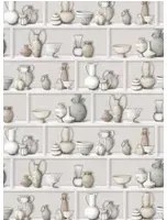 Osborne & Little Carta da parati Raku - Ivory/ Stone
