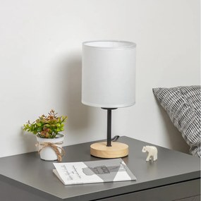 Brilagi - Lampada da tavolo NUBILA WOOD 1xE27/25W/230V quercia/bianco