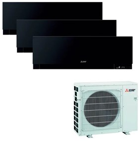 Condizionatore a muro multisplit MITSUBISHI ELECTRIC Kirigamine 9 + 9 + 12 23000 BTU classe raffreddamento A++, nero