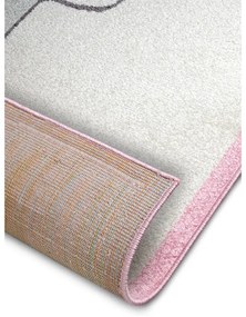 Tappeto per bambini rosa e bianco 120x170 cm Bouncy - Hanse Home