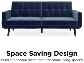 Divano letto blu 199 cm Nola - Støraa