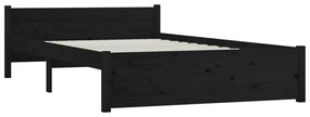 Giroletto con cassetti nero 120x190 cm 4ft small double