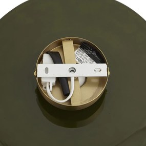 Plafoniera retrò bronzo con vetro verde - Jina