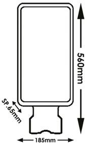 Faro Esterno Moderno Weston Pc Grigio Led Integrato 20W 6000K Ip65