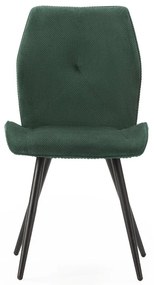 Set di 2 sedie da pranzo in velluto a coste verde Adaya - Marckeric