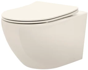 Vaso WC sospeso REA Carlo Mini Rimless Ecru