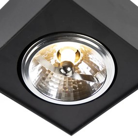 Faretto di design nero quadrato - Kaya