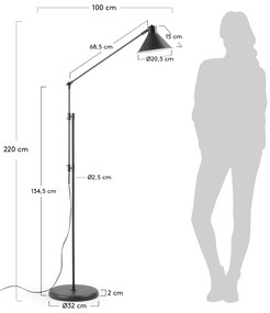 Kave Home - Lampada da terra Dione