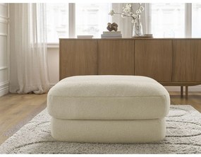 Poggiapiedi beige con rivestimento in bouclé Leonore – Bobochic Paris