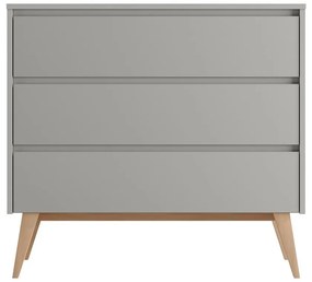 Cassettiera bassa grigia per bambini 100x52,5 cm Swing - Pinio