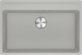 Lavello integrato 1 vasca in alluminio argento FRANKE Maris L 51 x L 76 cm