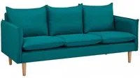 Divano 3 posti stile scandinavo in Tessuto cm 188x82x84 - LEO Colore: Azzurro