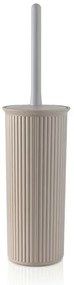 Portascopino WC in plastica Soft Touch Tortora serie Jinko