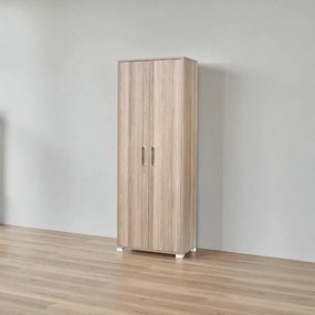 Scarpiera 2 ante grande in legno con ripiani 70x189h cm Larice Grigio