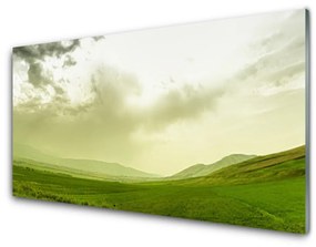 Quadro vetro Natura Prato Vista verde 100x50 cm