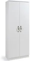 Armadio scarpiera bianco mobile due ante multiuso 6 ripiani cm182x71x38