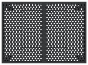 Tavolo da giardino antracite 110x80x72 cm acciaio