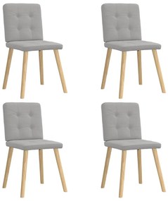 Sedie Da Pranzo 4 Pz Grigio Nuvola İn Tessuto /