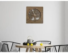 Li-Go 5652/DUB2 - Orologio LED dimmerabile LED/10W/5V 20000 mAh 42x42 cm rovere+ telecomando