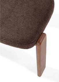 Sedie da pranzo in set marroni in imbottito 2 pz Nadia – MOME