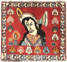 Gashghai Tappeto orientale 70 x 50 Rosso (Oriental) Annodato A Mano