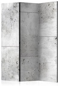 Paravento design Muro di cemento - texture chiara a mosaico di cemento grigio