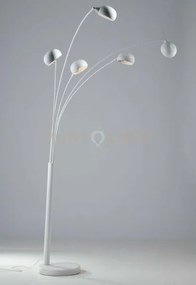 Piantana eracle bianca 5 luci attacco e14 108x35x219cm base in marm...