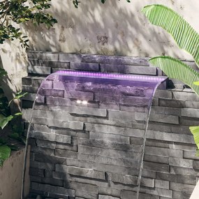 Sfioratore A Cascata Con Led Rgb Acrilico 90 Cm /