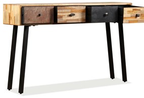 Tavolo Consolle in Legno Massello di Teak 120x30x76 cm