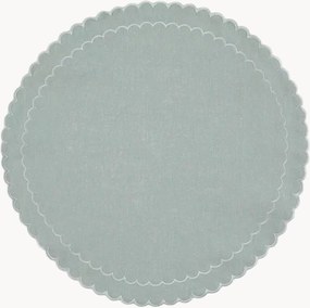 Tovaglietta rotonda con bordo ricamato Filipa