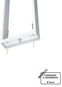 Paletto da giardino Solare Bianco con Sensore di Mov. 80cm serie VELA Colore Bianco Naturale 4.000K