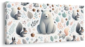 Quadro su tela – Orsetto e amici del bosco