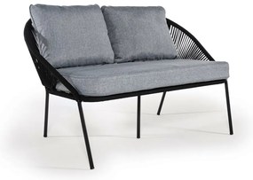 Divano da giardino nero a due posti North - Bonami Selection