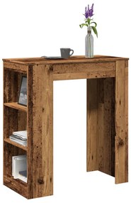 Tavolo Bar Con Rastrelliera Antico 95x47x103,5 Cm Multistrato /