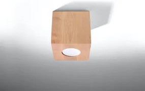 Plafoniera in Legno Naturale da soffitto QUAD GU10 da interno