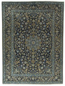 Kashan Tappeto 270 x 370 Blu (Iran) Annodato A Mano