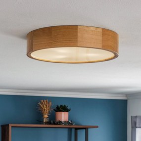 Plafoniera Cleo DR375 TEMAR LIGHTING, dimmerabile, Legno chiaro, Bagno, Legno, Plafoniera