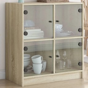Mobile Con Ante İn Vetro Rovere Sonoma 68x37x75,5 Cm /