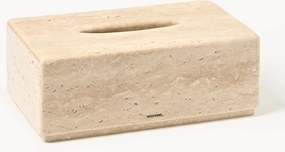 Porta fazzoletti cosmetici in travertino Susan