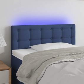 Testiera A Led Blu 80x5x78/88 Cm İn Tessuto /