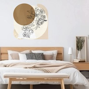 Adesivo murale per camera da letto - Donna con fiori | Inspio