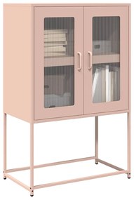 Credenza Rosa 68x39x107 Cm İn Acciaio /