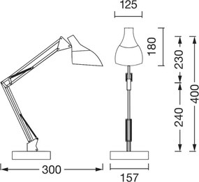 Osram - Lampada da tavolo DESK LINE 1xE27/11W/230V nera